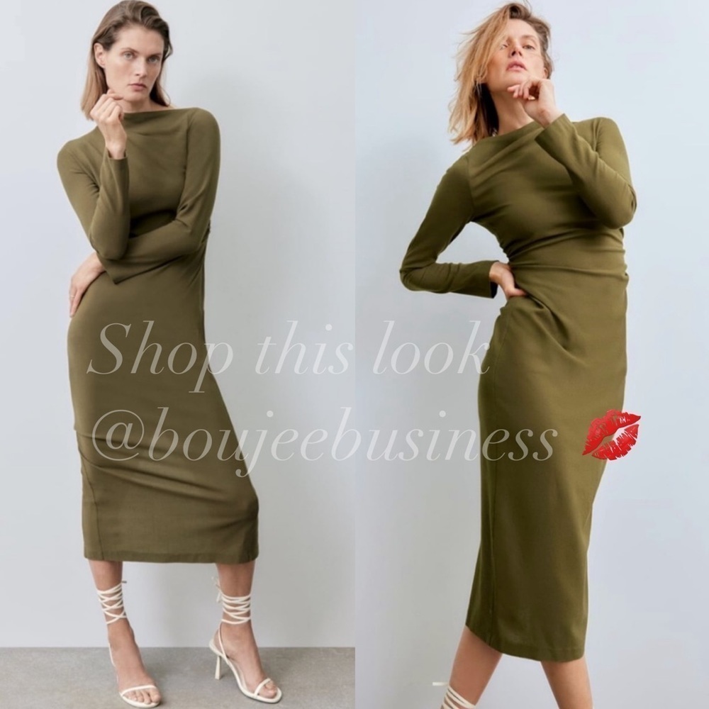 ZARA Pleated Wool Dress BNWT